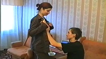 A young Russian son and mature Russian mom