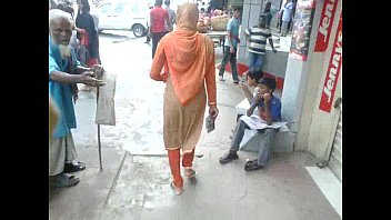 Bangladeshi sexy ass in orange salwar walking