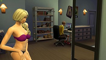 Blonde step Mom Catching Up Her Masturbating In Front Of The Computer