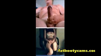 Girl is cumming while watching guy masturbate - fatbootycams.com