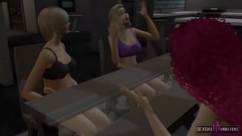 We Hired Two Strippers to Have Lesbian Sex All Four - Sexual Hot Animations