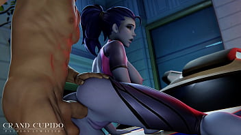 Arrested Widowmaker fucked in Ass on Police Car