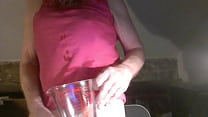 Open Mouth Gagged Sissy Sarah Millward, Drinks Own Piss - She Loves To Be Pissed Over Her and Made to Drink Pee